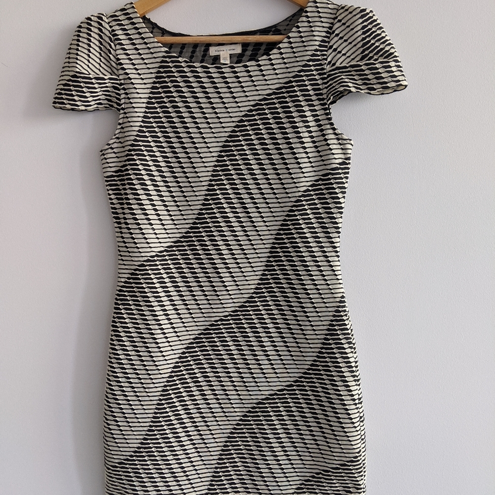 🍀 Silence + Noise Blk/wht dress